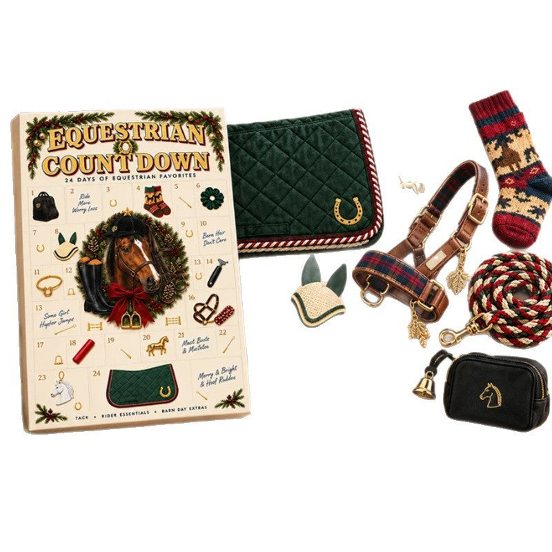 Christmas Kickoff 49% Off - 2026 Days Of Equestrian Blind Box - 24-day Festive Countdown, Equestrian Themed Collectible Miniatures Blind Box - Gift For Horse Lovers
