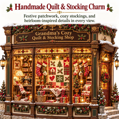 🧵 Grandma’s Cozy Quilt Shop DIY Kit 🎄 | Light-Up Christmas Miniature | Build Your Own Holiday Tradition