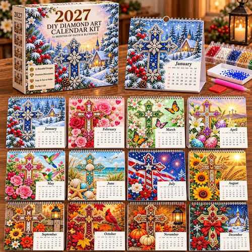 ✝️💎 2027 Faith & Blessings DIY Diamond Art Calendar Kit