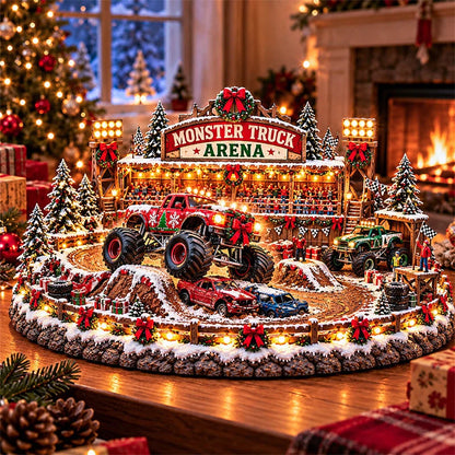 ✨🔥Last Day 49% OFF🔥🚗🎄 Christmas Classic Gas Station Village™ – Lighted Vintage American Gas Station with Classic Cars