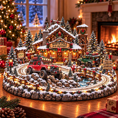 ✨🔥Last Day 49% OFF🔥🚗🎄 Christmas Classic Gas Station Village™ – Lighted Vintage American Gas Station with Classic Cars