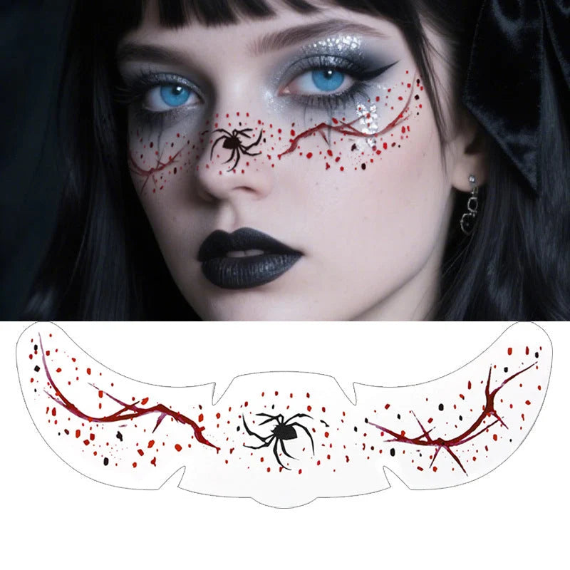 🎃👻 50% OFF TODAY! 3 pcs　Create a Spooky Halloween Look in Seconds — No Messy Face Paint, Just Easy Water-Transfer Tattoos!