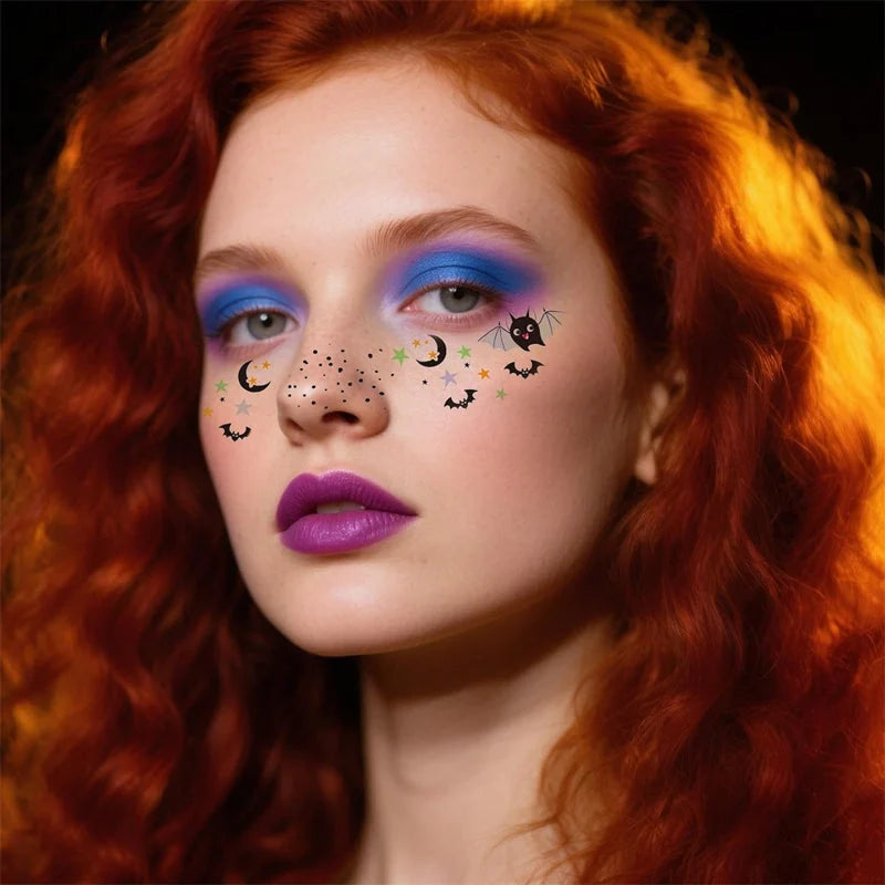 🎃👻 50% OFF TODAY! 3 pcs　Create a Spooky Halloween Look in Seconds — No Messy Face Paint, Just Easy Water-Transfer Tattoos!
