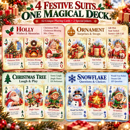 🃏🎅 Christmas Holiday Cheer Playing Cards - Make Your Christmas Game Night More Fun!