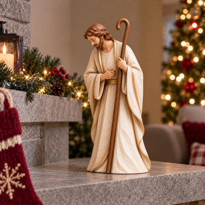 The First Christmas — Ivory & Gold Holy Family Nativity Set