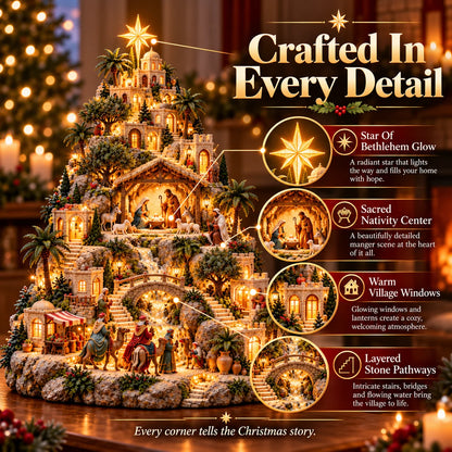 🏷️✝️Lighted Bethlehem Nativity Village — A Glowing Christmas Story of Faith & Hope