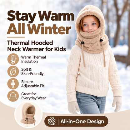🔥 49% OFF – 3-in-1 Kids' Winter Hood – Soft Fleece Hat, Face Cover & Neck Warmer❄️🧣