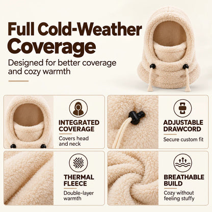 🔥 49% OFF – 3-in-1 Kids' Winter Hood – Soft Fleece Hat, Face Cover & Neck Warmer❄️🧣