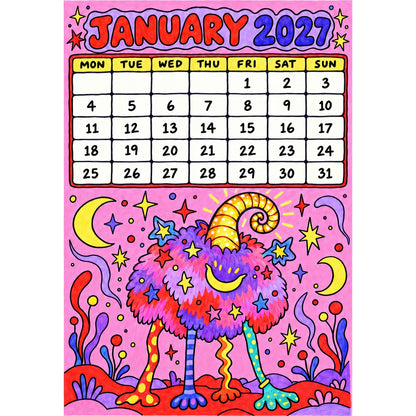 📅🎨2027 Whimsical Art Wall Calendar – 12-Month Fantasy Illustration Calendar🥳