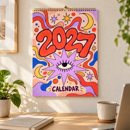 📅🎨2027 Whimsical Art Wall Calendar – 12-Month Fantasy Illustration Calendar🥳