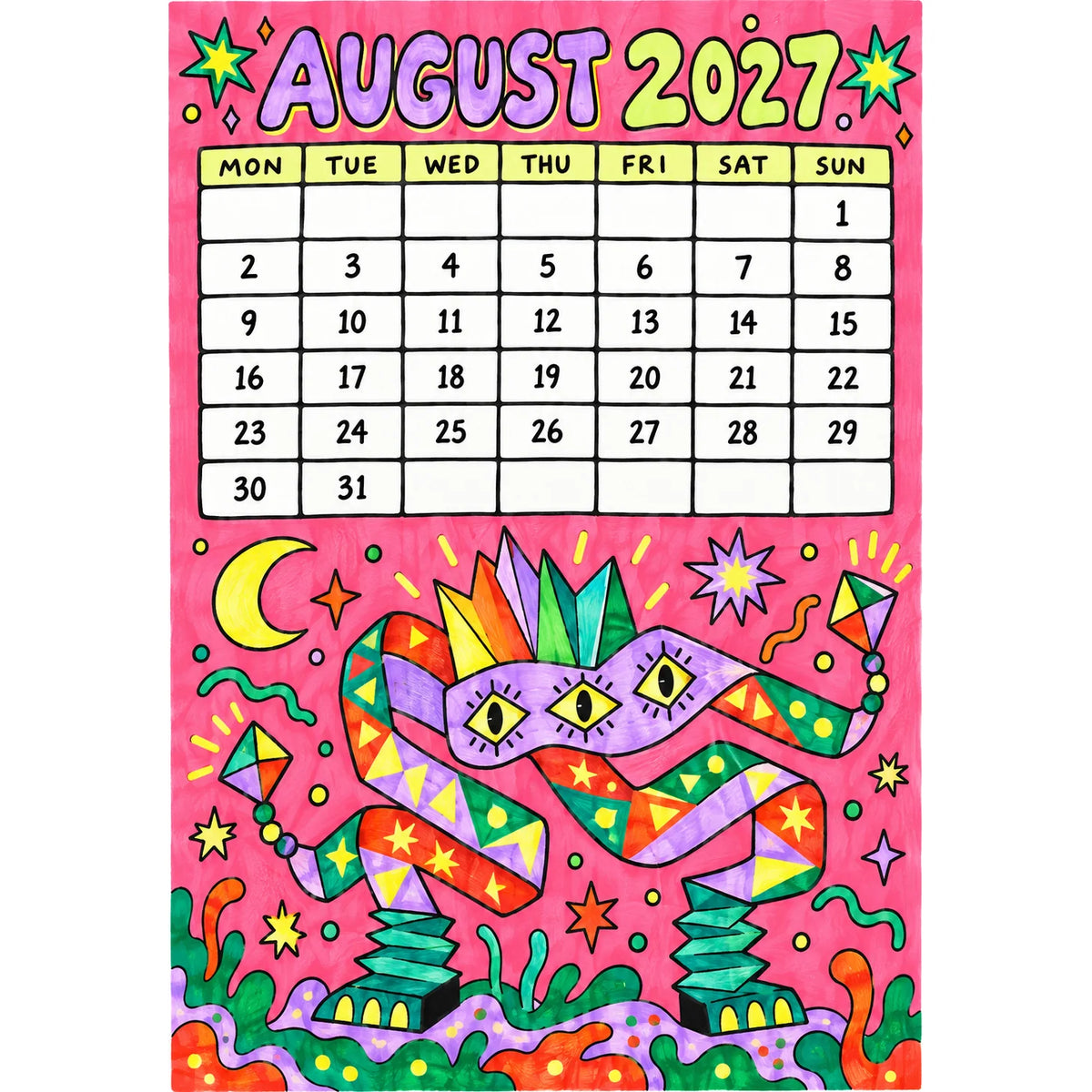 📅🎨2027 Whimsical Art Wall Calendar – 12-Month Fantasy Illustration Calendar🥳
