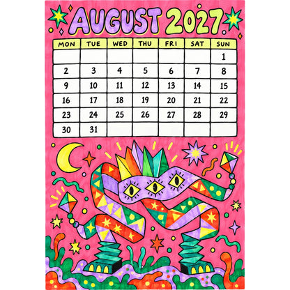 📅🎨2027 Whimsical Art Wall Calendar – 12-Month Fantasy Illustration Calendar🥳