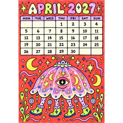 📅🎨2027 Whimsical Art Wall Calendar – 12-Month Fantasy Illustration Calendar🥳