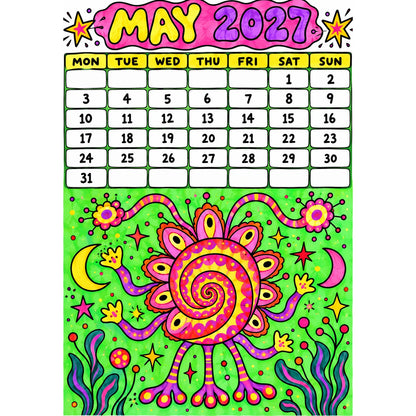 📅🎨2027 Whimsical Art Wall Calendar – 12-Month Fantasy Illustration Calendar🥳