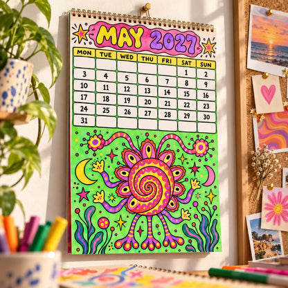 📅🎨2027 Whimsical Art Wall Calendar – 12-Month Fantasy Illustration Calendar🥳