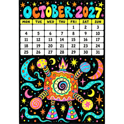 📅🎨2027 Whimsical Art Wall Calendar – 12-Month Fantasy Illustration Calendar🥳