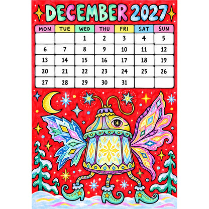📅🎨2027 Whimsical Art Wall Calendar – 12-Month Fantasy Illustration Calendar🥳