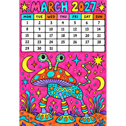 📅🎨2027 Whimsical Art Wall Calendar – 12-Month Fantasy Illustration Calendar🥳