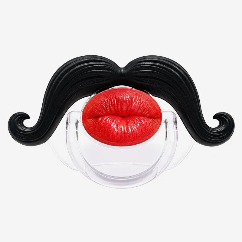 Red Lips and Mustache Baby Pacifier