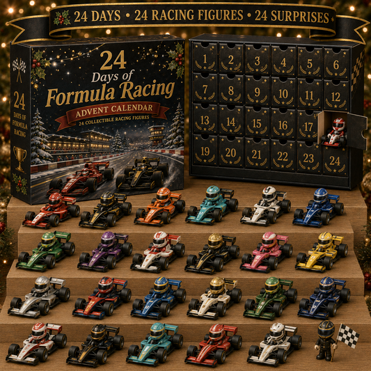 CHRISTMAS KICKOFF 49% OFF - 2026 Formula Racing Blind Box - 24‑Day Festive Countdown, Racing Figures Blind Box - Gift For Motorsport Fans