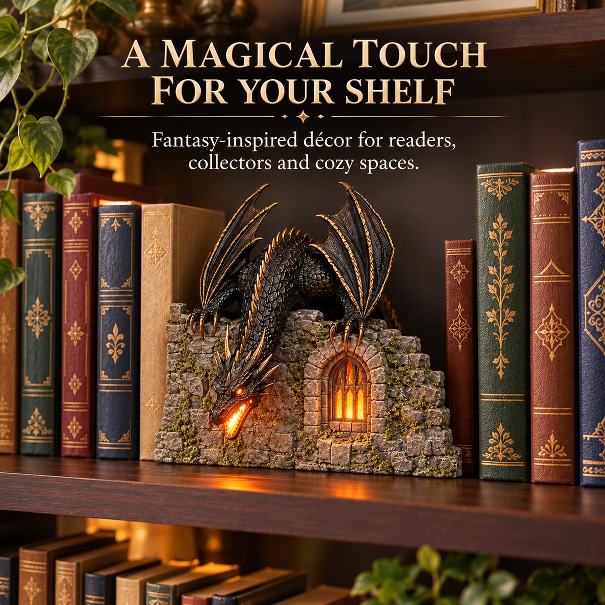 🐉 Dragon Humidifier with Flame Effect – A Touch of Fantasy for Your Reading Nook🐉