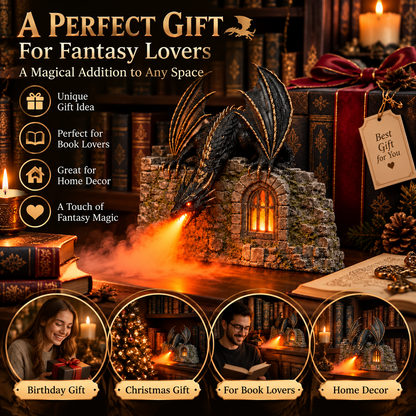 🐉 Dragon Humidifier with Flame Effect – A Touch of Fantasy for Your Reading Nook🐉