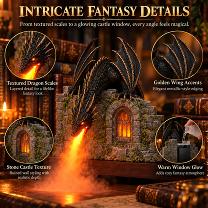 🐉 Dragon Humidifier with Flame Effect – A Touch of Fantasy for Your Reading Nook🐉