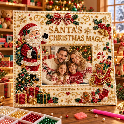 🎄🌟 DIY Christmas Pearl Art Photo Frame – Create Memories Together🌟