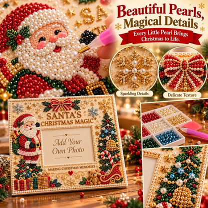 🎄🌟 DIY Christmas Pearl Art Photo Frame – Create Memories Together🌟