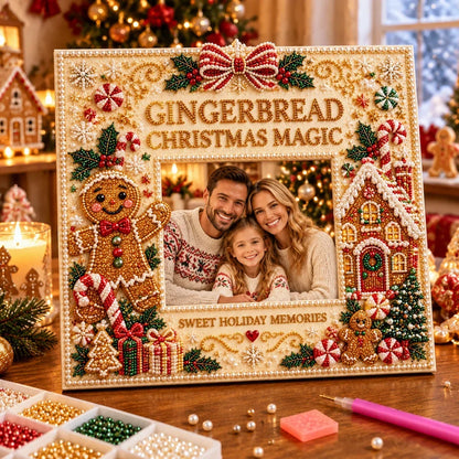 🎄🌟 DIY Christmas Pearl Art Photo Frame – Create Memories Together🌟