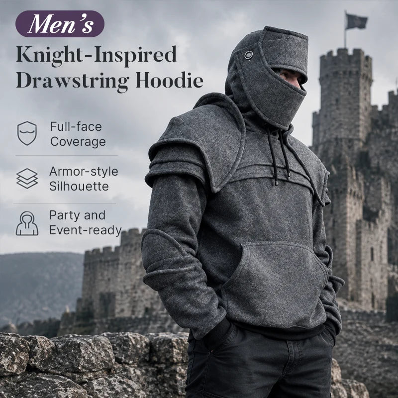 🛡️ Knight Cosplay Hoodie – Medieval Fantasy Streetwear Pullover