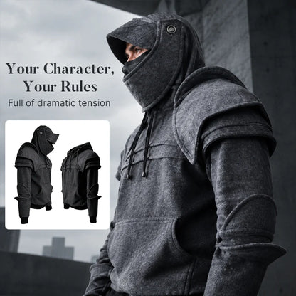 🛡️ Knight Cosplay Hoodie – Medieval Fantasy Streetwear Pullover