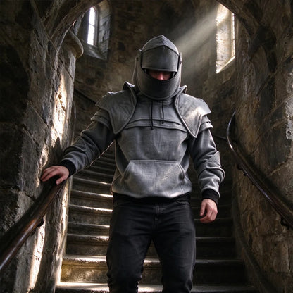 🛡️ Knight Cosplay Hoodie – Medieval Fantasy Streetwear Pullover