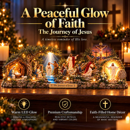 ✝️✨ The Journey of Jesus™ – Lighted 3D Biblical Story Centerpiece | Six Sacred Moments of Faith🌞