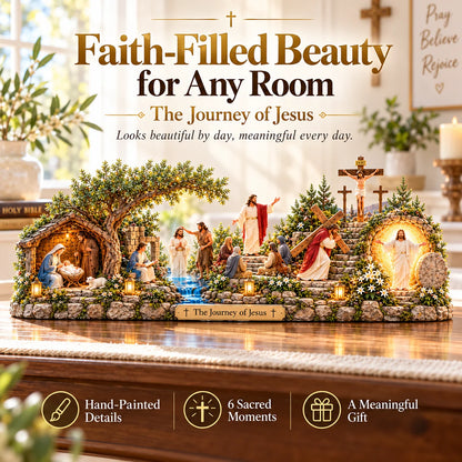 📌✝️ The Journey of Jesus™ – Lighted 3D Biblical Story Centerpiece | Six Sacred Moments of Faith✨