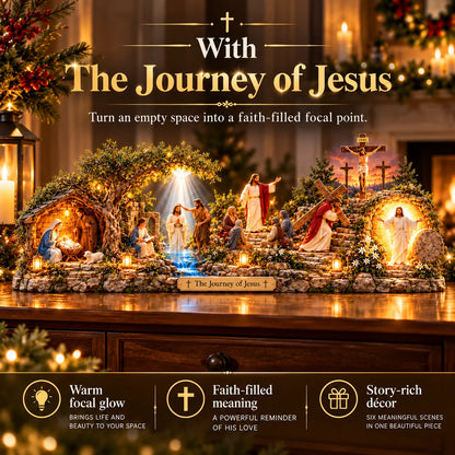 📌✝️ The Journey of Jesus™ – Lighted 3D Biblical Story Centerpiece | Six Sacred Moments of Faith✨