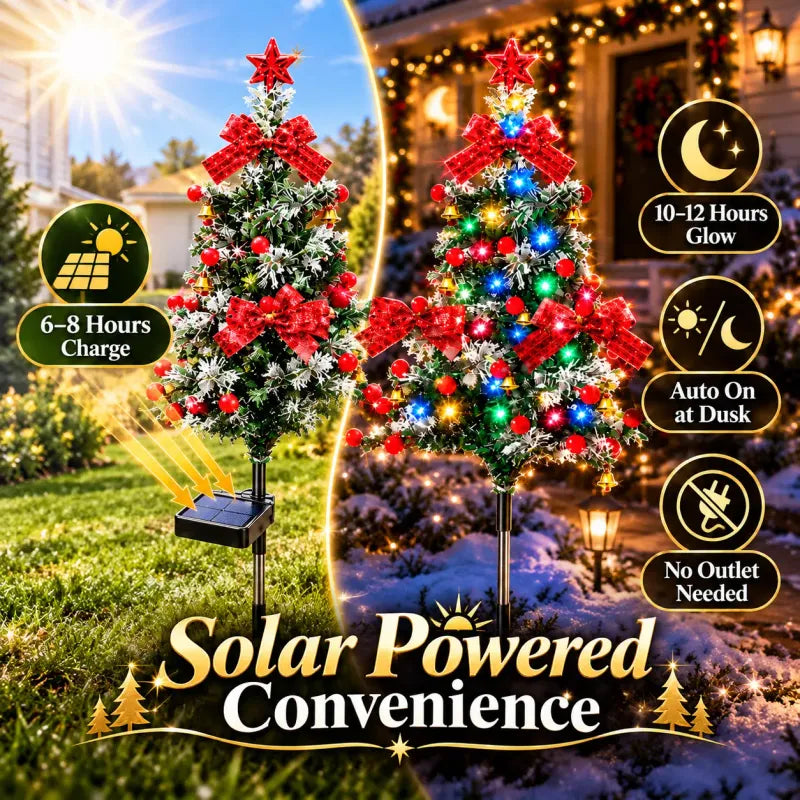 🔥 Last Day 49% Off Solar Cedar Christmas Tree Lights| Festive Outdoor Holiday Decor