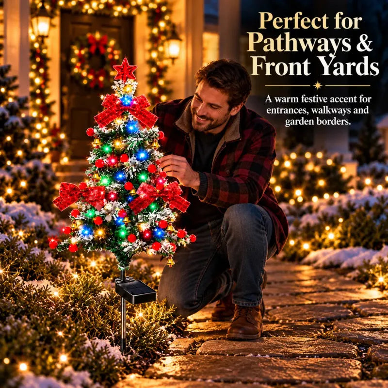 🔥 Last Day 49% Off Solar Cedar Christmas Tree Lights| Festive Outdoor Holiday Decor