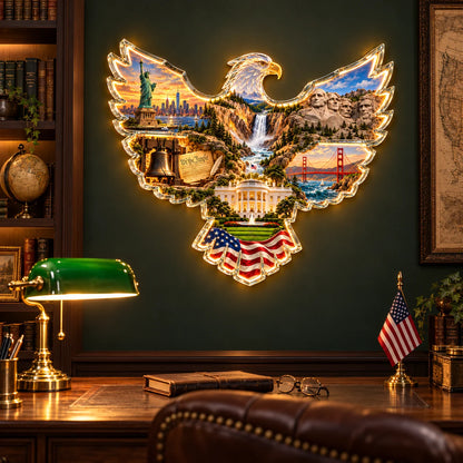 🦅🇺🇸 American Heritage™ Lighted Eagle Wall Art 🌟🌟