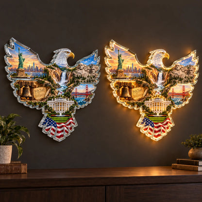🦅🇺🇸 American Heritage™ Lighted Eagle Wall Art 🌟🌟