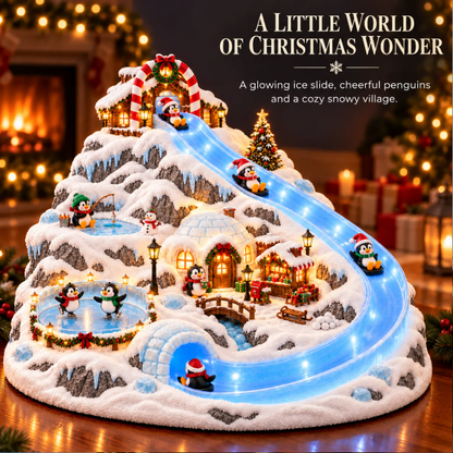 🐧❄️ Pinguin-Weihnachtsrutschendorf – Animierte Pinguine & leuchtendes Winterwunderland 🎄✨