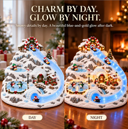 🐧❄️ Pinguin-Weihnachtsrutschendorf – Animierte Pinguine & leuchtendes Winterwunderland 🎄✨