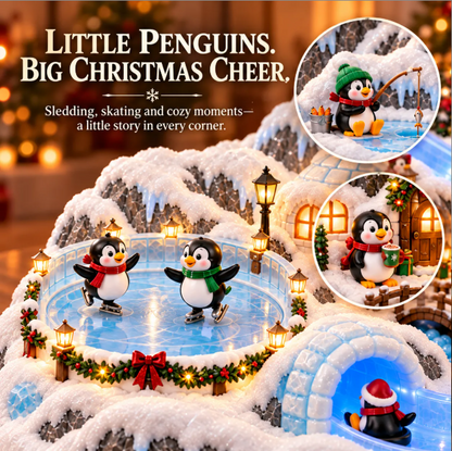 🐧❄️ Pinguin-Weihnachtsrutschendorf – Animierte Pinguine & leuchtendes Winterwunderland 🎄✨