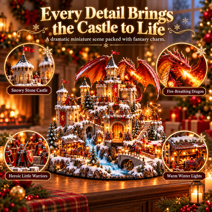 🐉🏰 Dragon Kingdom Christmas Castle™ – Lighted Medieval Winter Fantasy Village