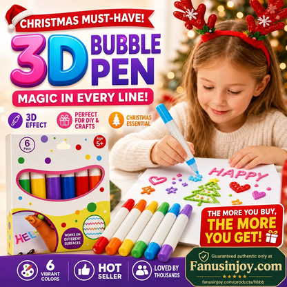 📌🔮Magic Pen – Draw 3D with one stroke!🎄 DIY Bubble Popcorn Drawing Pens& Buy 1 Get 1 Free 🔥🎁