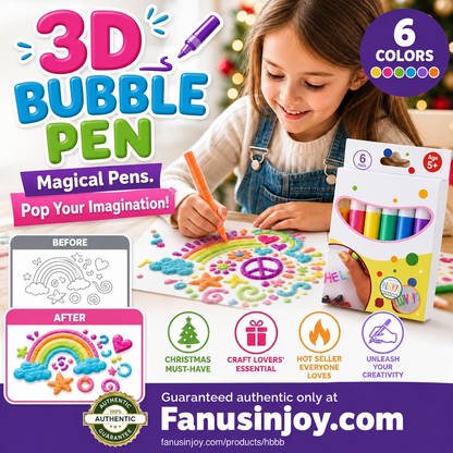 📌🔮Magic Pen – Draw 3D with one stroke!🎄 DIY Bubble Popcorn Drawing Pens& Buy 1 Get 1 Free 🔥🎁