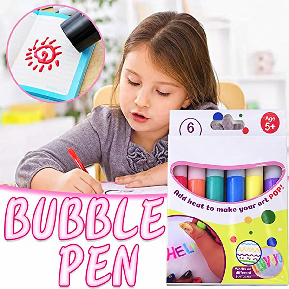 📌🔮Magic Pen – Draw 3D with one stroke!🎄 DIY Bubble Popcorn Drawing Pens& Buy 1 Get 1 Free 🔥🎁