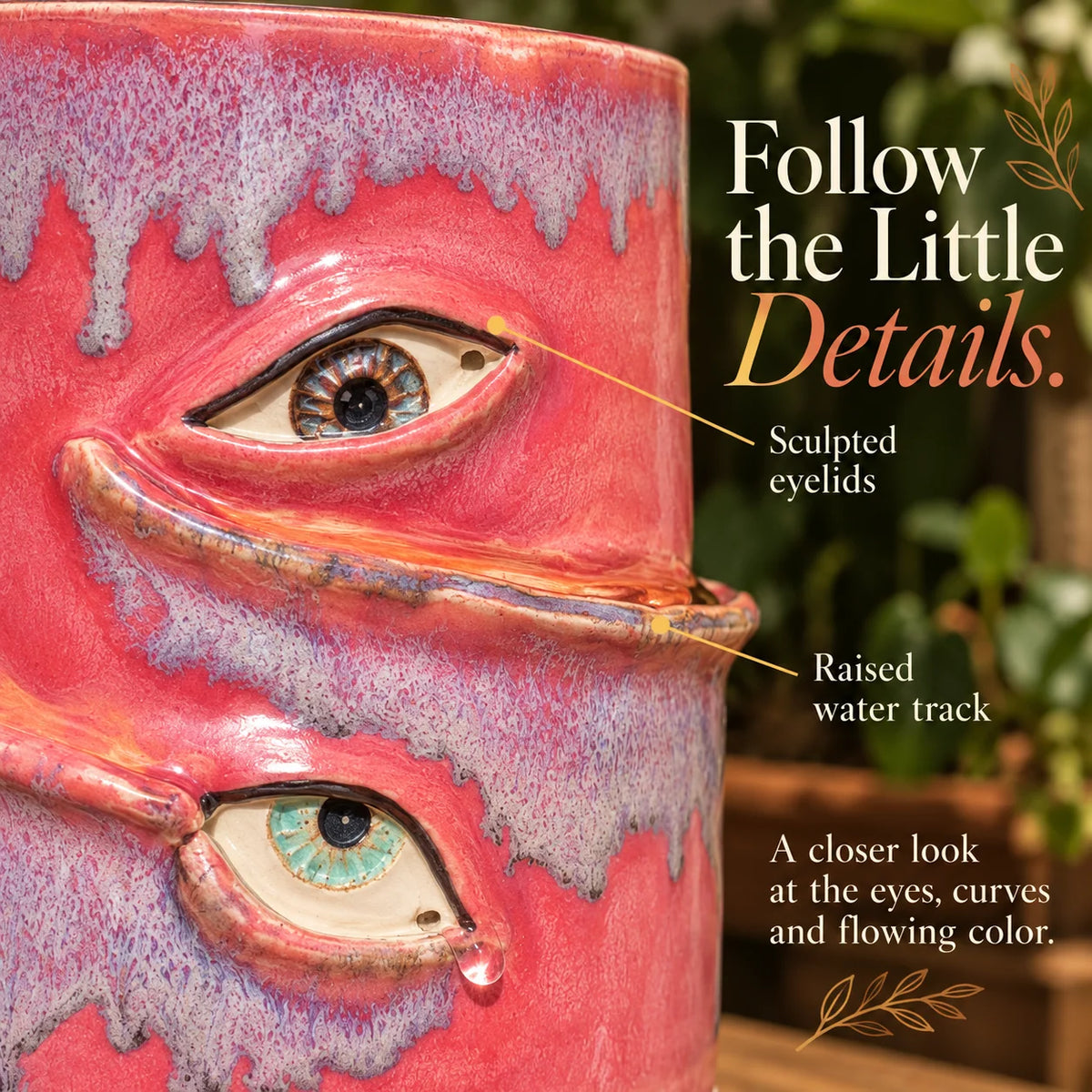 👁️Handmade Crying Eye Ceramic Planter - Only 11 Left