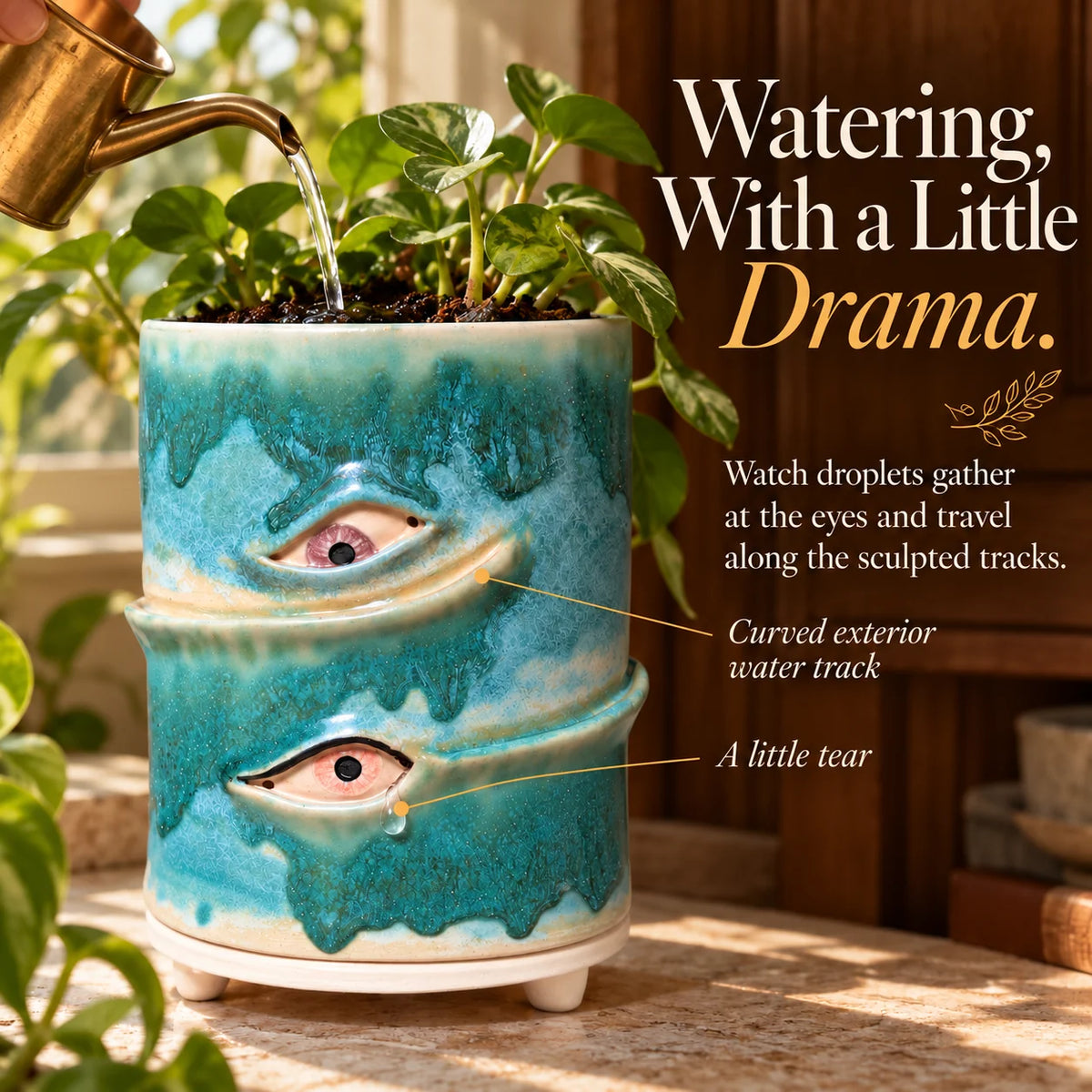 👁️Handmade Crying Eye Ceramic Planter - Only 11 Left