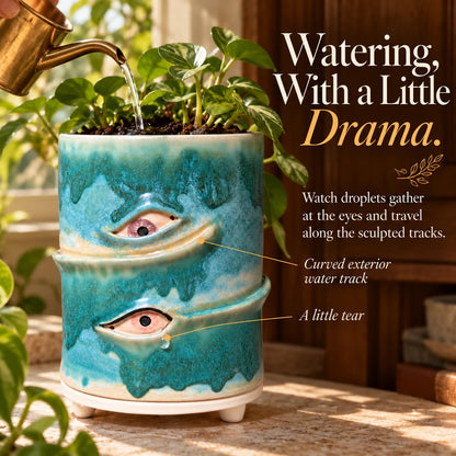 👁️Handmade Crying Eye Ceramic Planter - Only 11 Left
